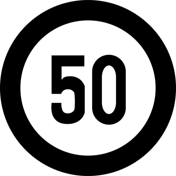 50 speed sign Thumbnail