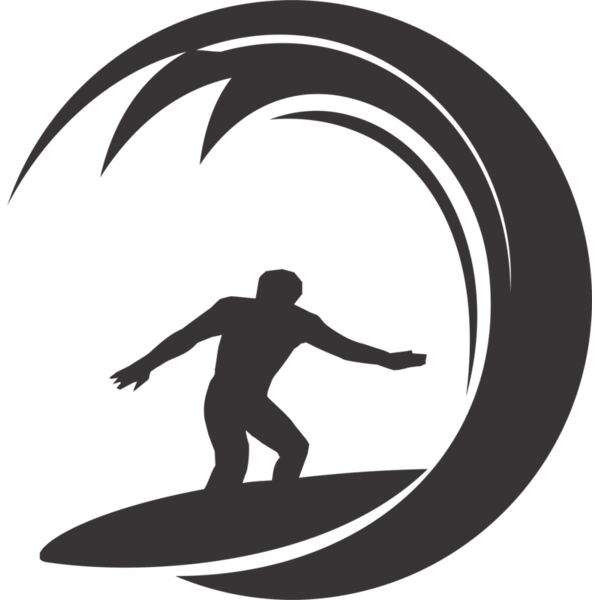 Surfer wave silhouette Thumbnail