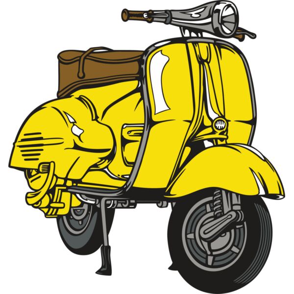 Yellow Vespa Scooter Thumbnail